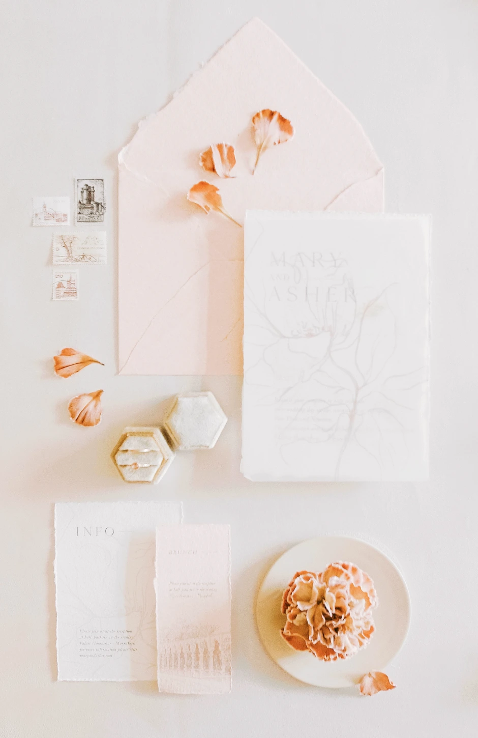 Paris Loire Valley wedding stationery